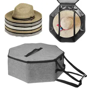 Hoedendoos, Hoed Opbergdoos, Stapelbare Ronde Rand Hoeden Organizer Tas