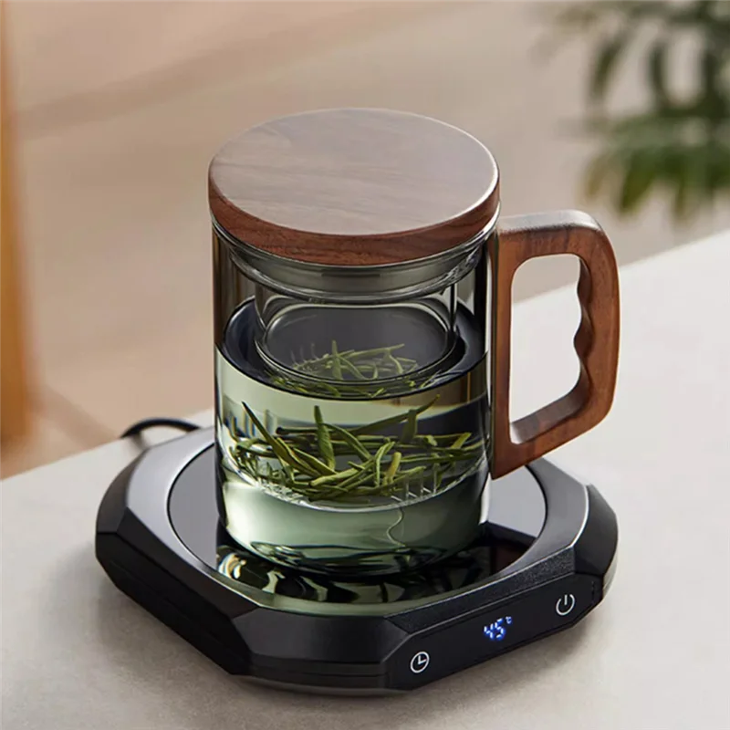 

Практичная грелка для кофейных чашек, электрическая грелка, грелка, 3-ступенчатая подогреватель температуры, подставка для молока, чая, воды, вилка стандарта США