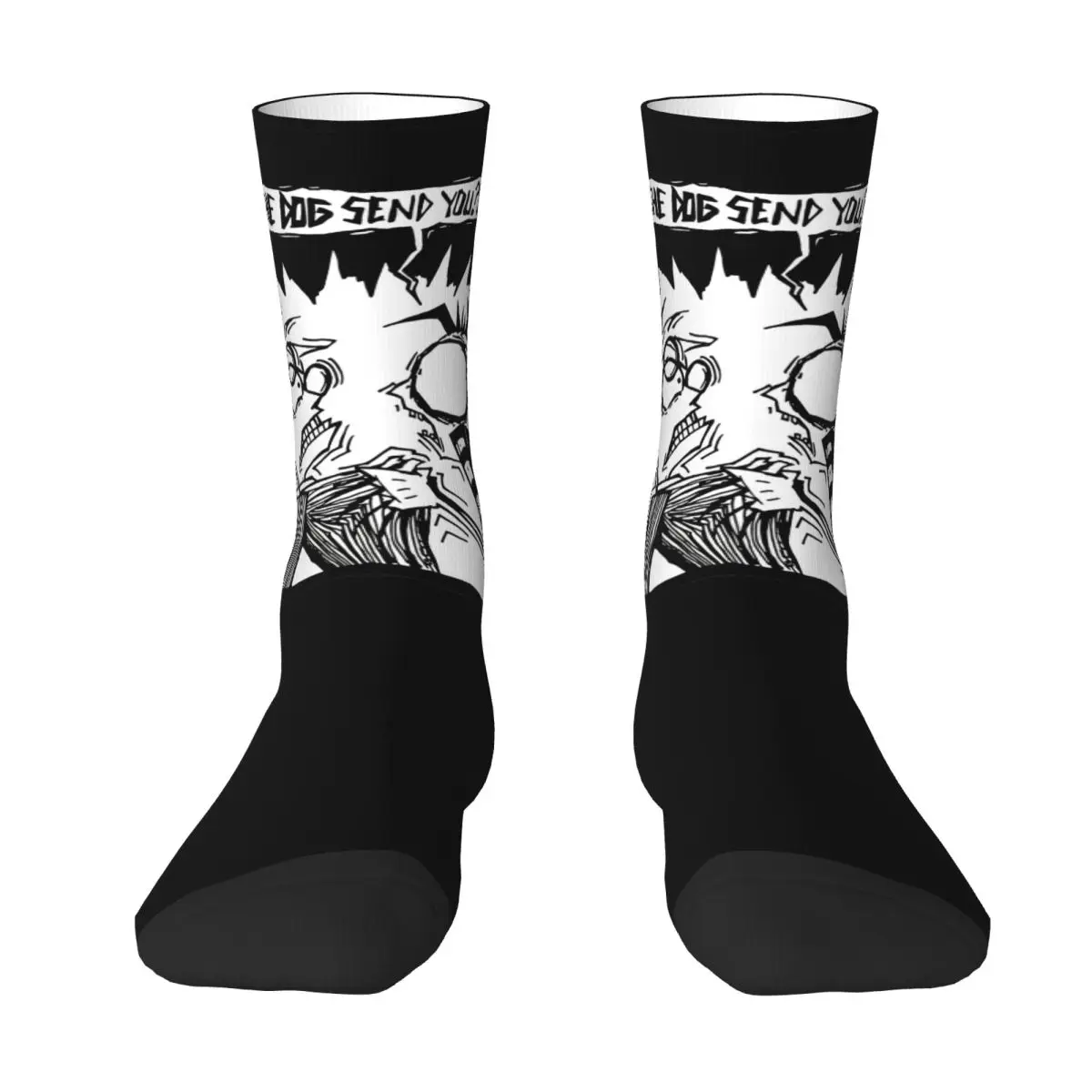 JTHM Invader Zim Socks Men Women Funny Happy Johnny the Homicidal Maniac Socks High Quality Spring Summer Winter Stockings Gift