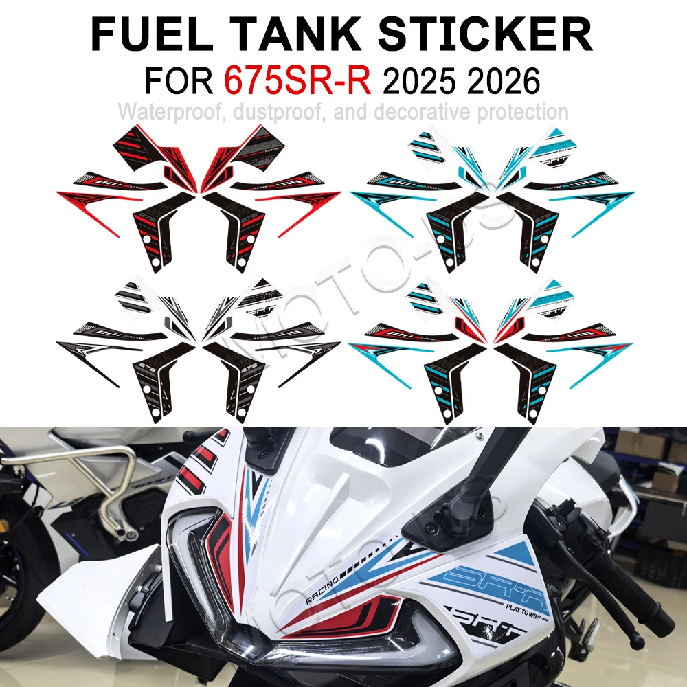 For 675SR-R 675SRR 675 SR R 675SR Motorcycle Windshield Windscreen Side Fairing Panel PVC Stickers Decoration Decals Kit