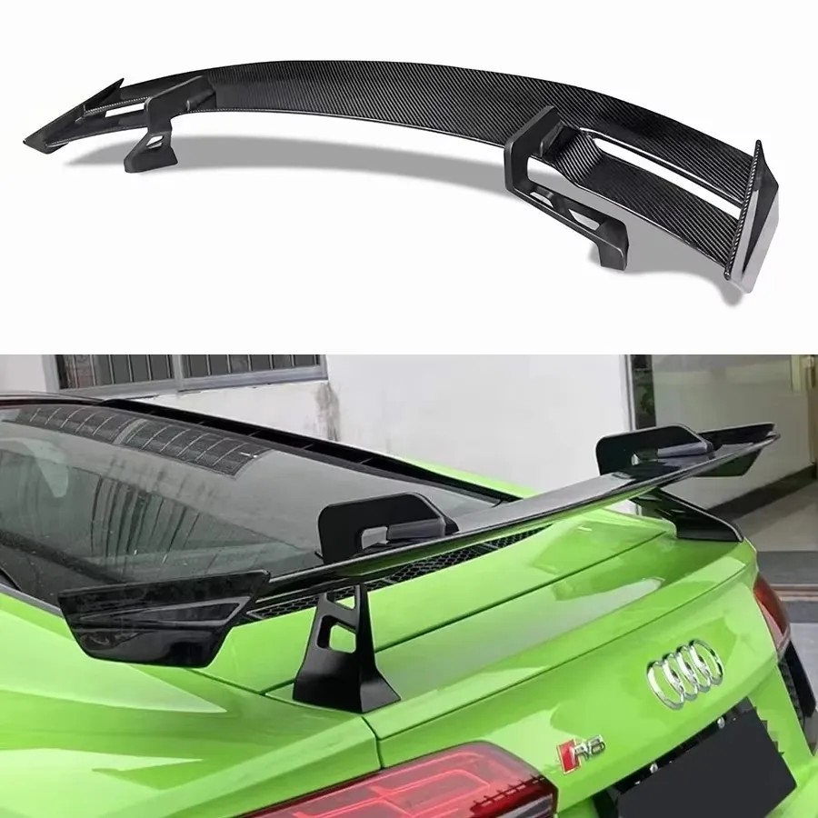 Carbon Fiber Tail fins For Audi TT TTS  A3 A4 A5 A6 A7 S5 S6 S7 S4 R8  Rear Trunk Spoiler Guide Wing Rear Wing Diverter Body Kit