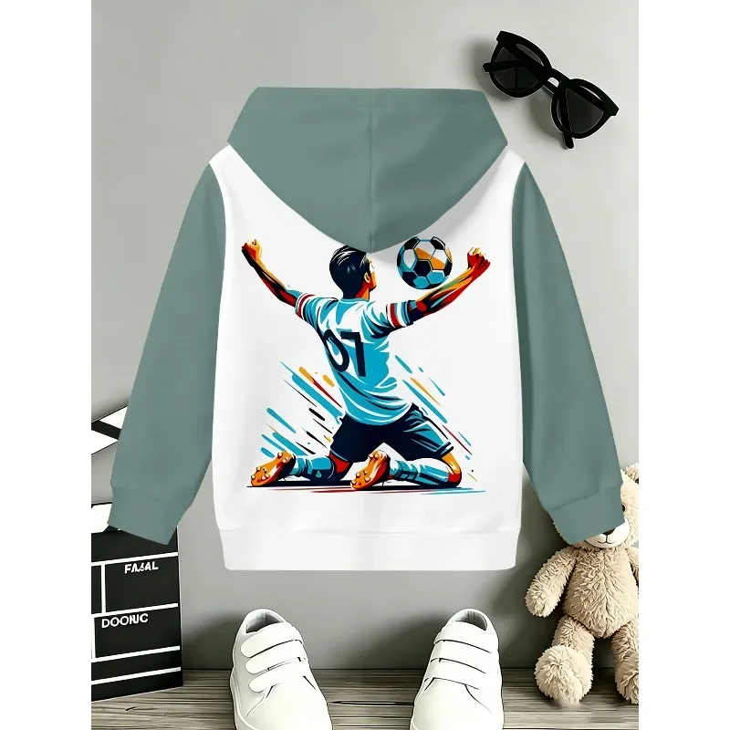 Kids Hoodie Long Sleeve Sweatshirt Fashion Graphic Print Children Pullover Hooded Top Birthday Gift for Kids Casual Baby Clothes