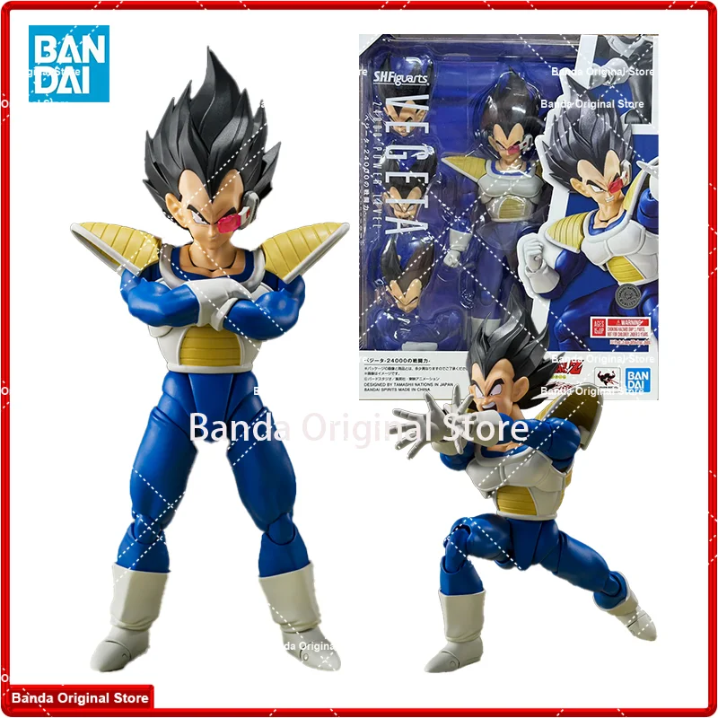 

100% In Stock Original BANDAI S.H.Figuarts SHF Dragon Ball Battle Suit Vegeta 24000 Power Level Anime Action Figures Model Toys