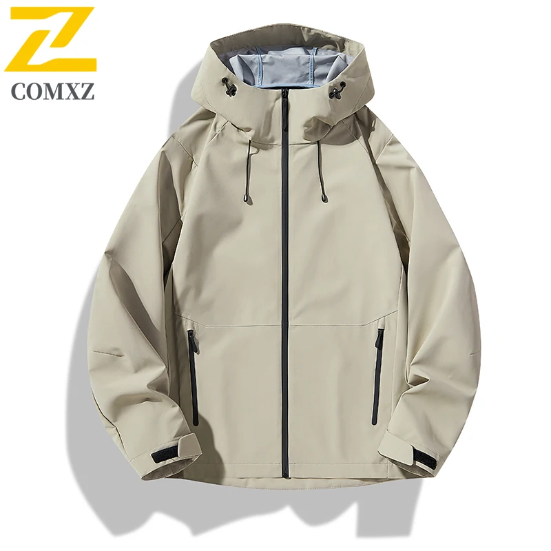 

Мужская куртка HardShell, ветрозащитная, водонепроницаемая, в американском стиле, весенне-осенняя уличная парка с дышащей мембраной, светоотражающими полосками