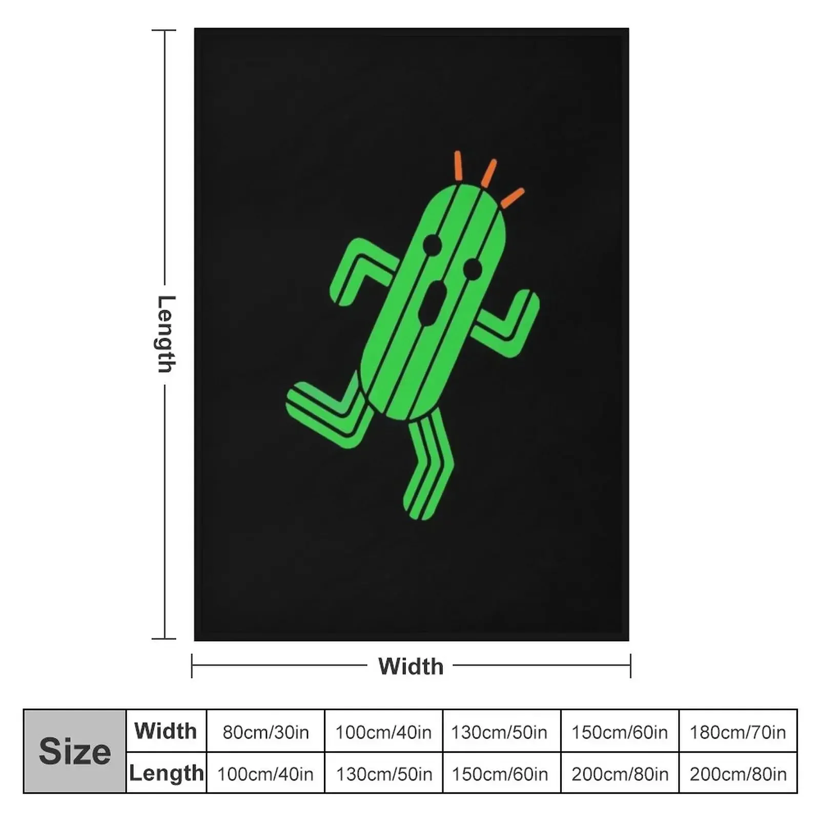 Cactuar T-Shir Throw Blanket couch cozy soft plush fuzzy picnic outdoor blanket