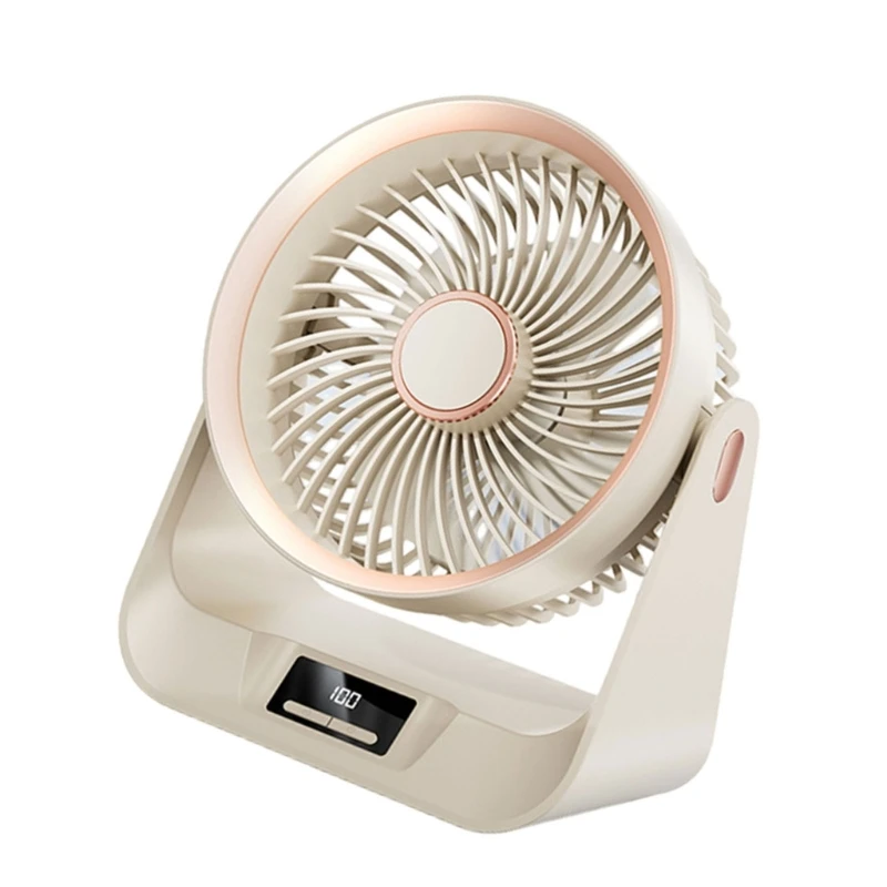 พัดลมตั้งโต๊ะจอแสดงผลดิจิตอลที่เงียบสงบพัดลมพกพาสำหรับห้องนอนสำนักงานห้องครัวบ้าน A0NC