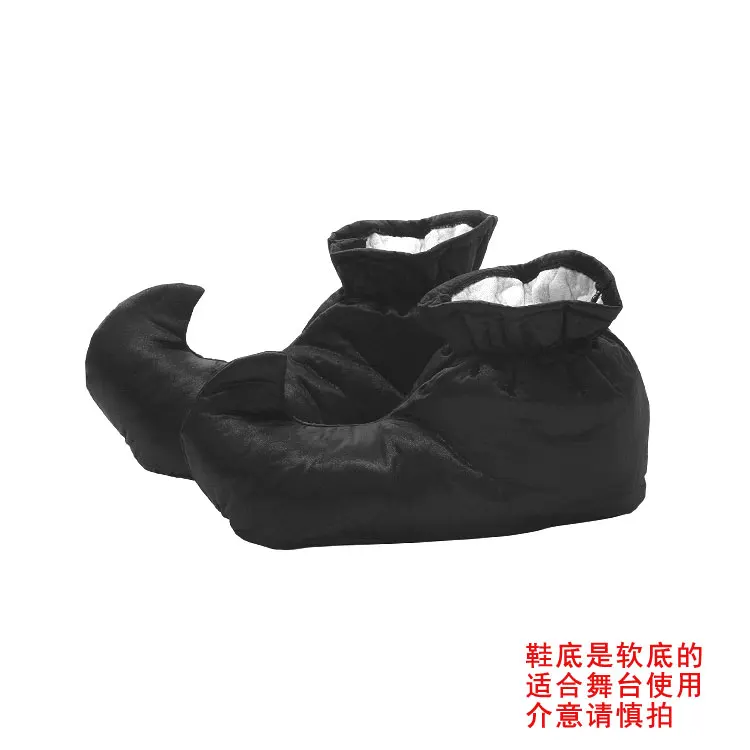 Halloween Adult Kids Cosplay Footwear, Fairy‑Tale Pointed Soft‑Sole Shoes for Witch Clown Elf Stage Party Carnival Dress‑up