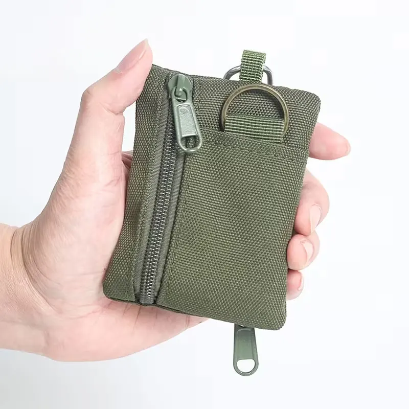 Mini-Geldbörse, Schlüsseltasche mit Reißverschluss, Sporttasche aus Canvas mit Reißverschluss, kleine Hängetasche, Kartenhalter