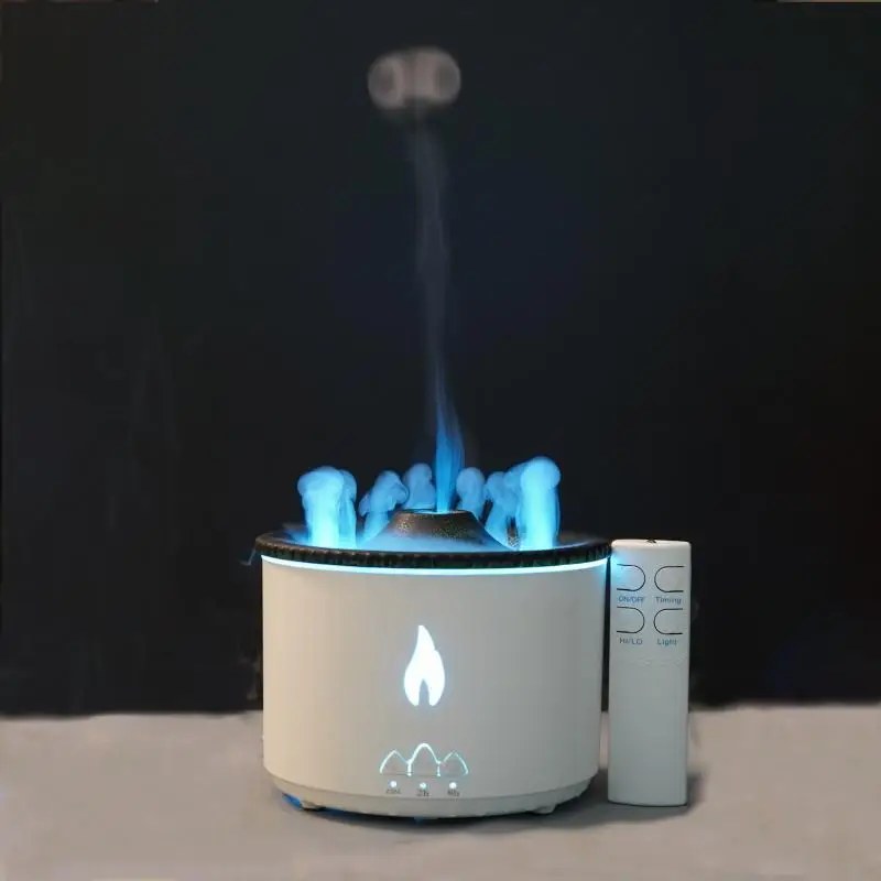 Portable  Diffuser, 1 Piece 360ML Air Humidifier with Cute Smoke Ring Night Light Lamp, Desktop Fragrance Diffuser, Essential