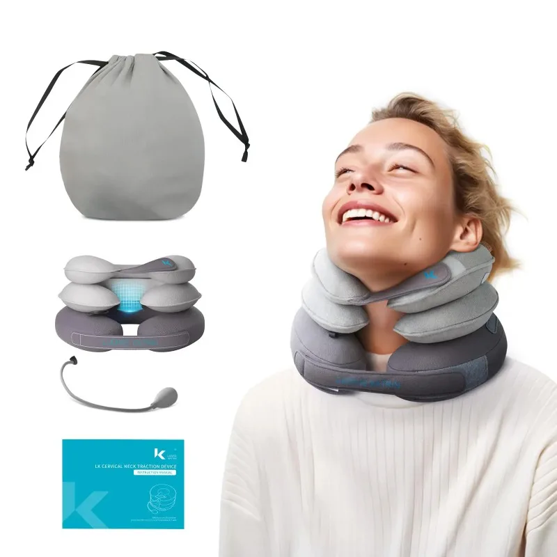 

Traction Device - Inflatable Neck Stretcher Pillow for Instant Neck Decompression Neck Support Brace for Home Use