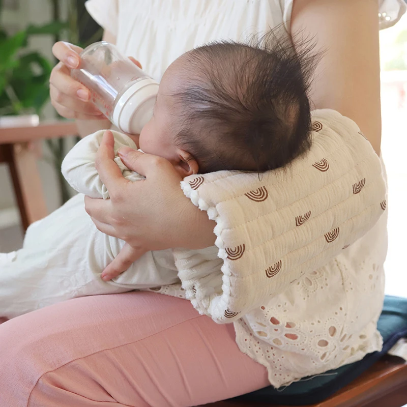 Baby Feeding Arm Pillow Soft Cotton Nursing Arm Pillows for Newborn Breastfeeding Multipurpose Small Blanket Pillow