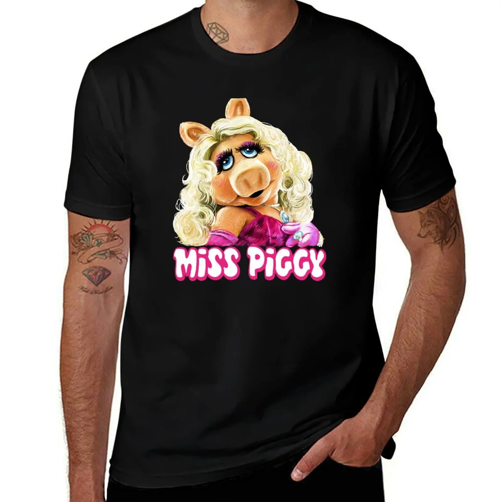 Miss Piggy - The Muppets Fan Art T-Shirt cheap stuff heavyweights oversizeds Man t-shirt plain white t shirts men