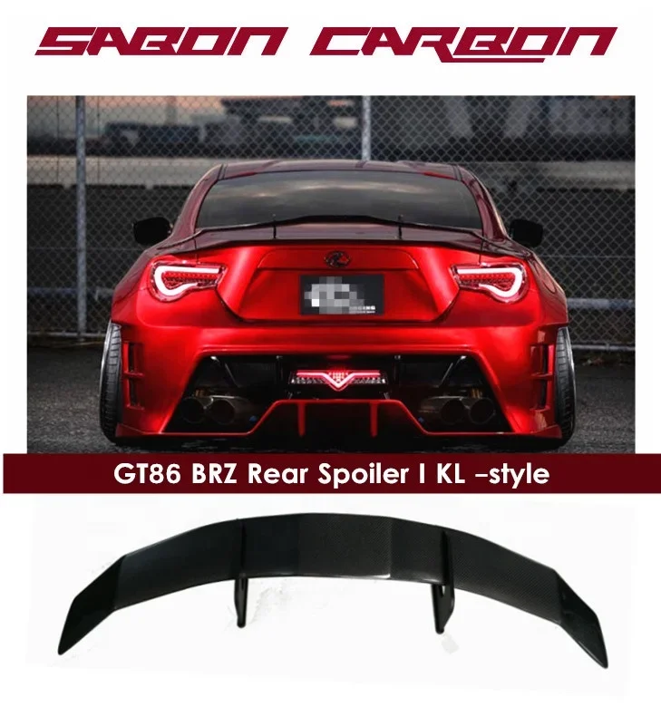 KL Style Carbon Fiber Rear Swan-neck Spoiler Wing For GT86 BRZ FR-S universal spoiler