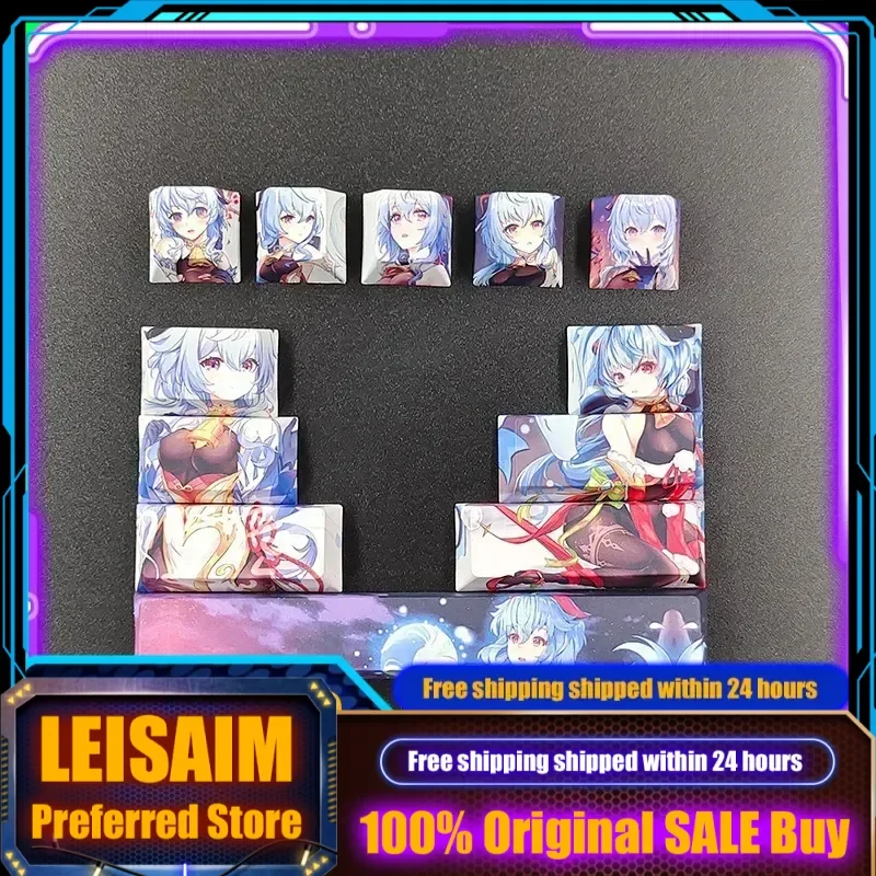 ชุดคีย์แคปตัวละครอนิเมะแบบกำหนดเอง 12 ปุ่ม สำหรับคีย์บอร์ดแบบกลไก Cherry ดีไซน์น่ารักแบบ Cross Axis อุปกรณ์เสริมคีย์บอร์ดเกมมิ่งสำหรับพีซี ของขวัญ