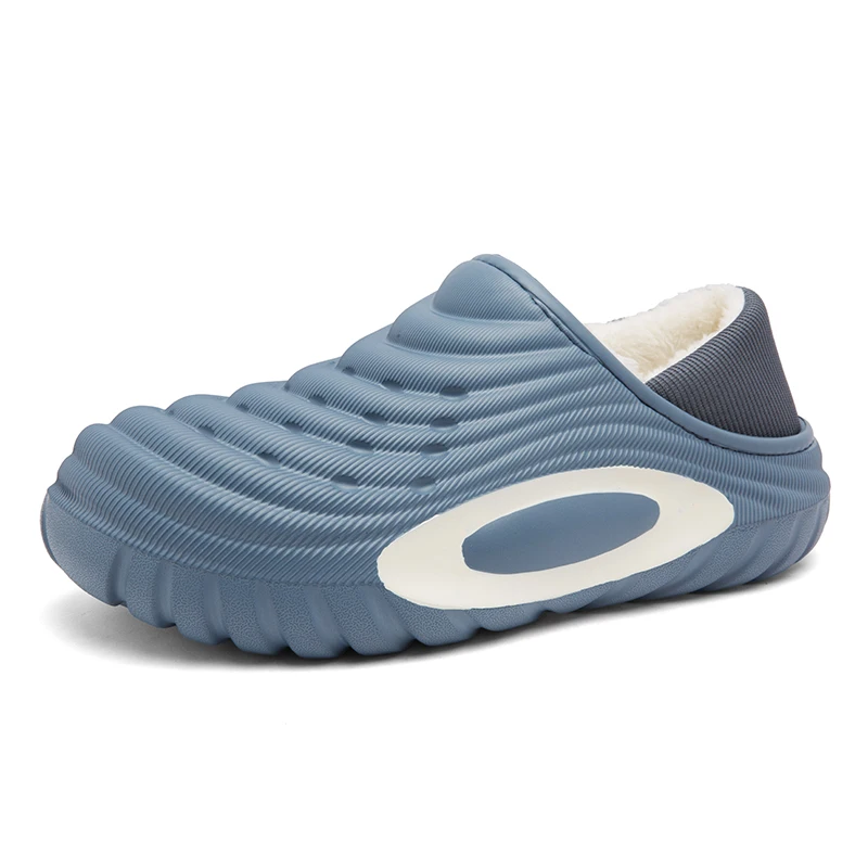

Fashion Winter Men's Cotton Slippers Outdoor Warm Shoes Indoor Male Couple Waterproof House Bedroom Plush Warm Slippers Big Size