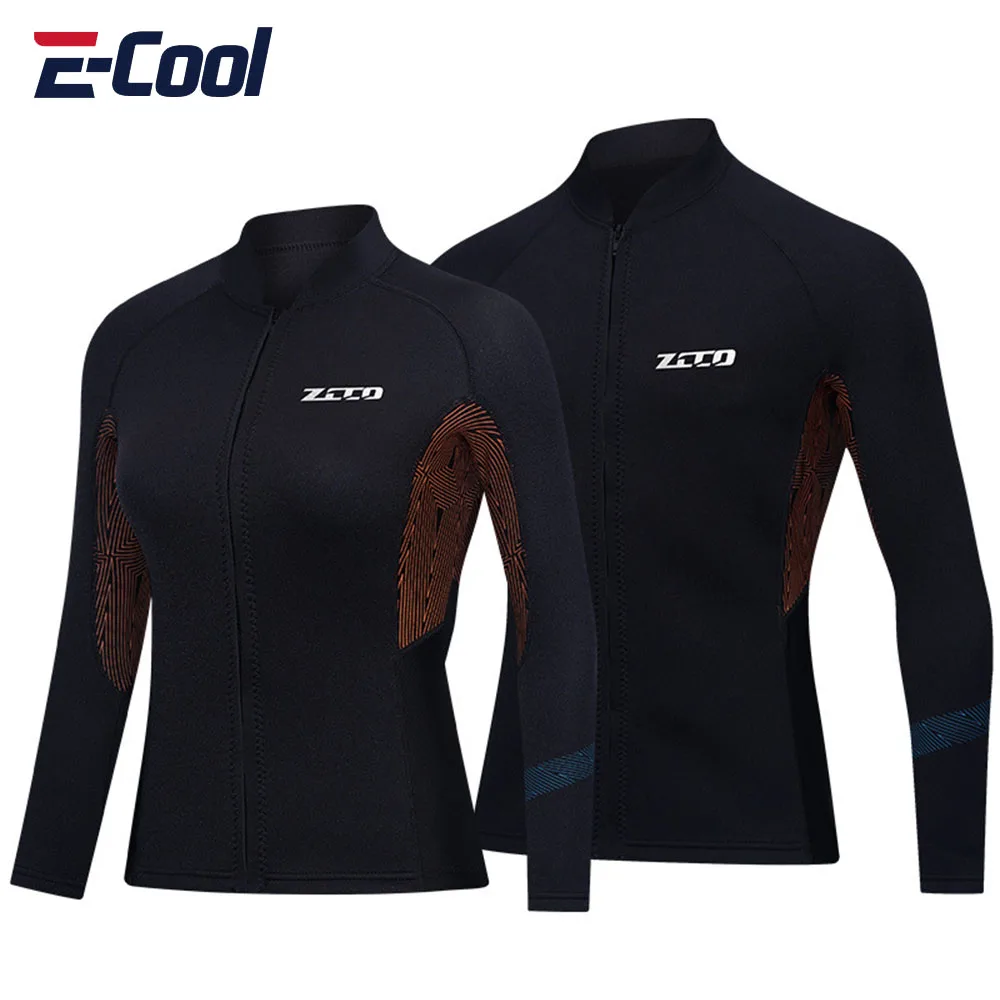 Neoprene Diving Jacket Wetsuit 1.5MM Men Women Diving Suit Split Surfing Jacket Pants for Snorkeling Scuba Swimming Swimsuit