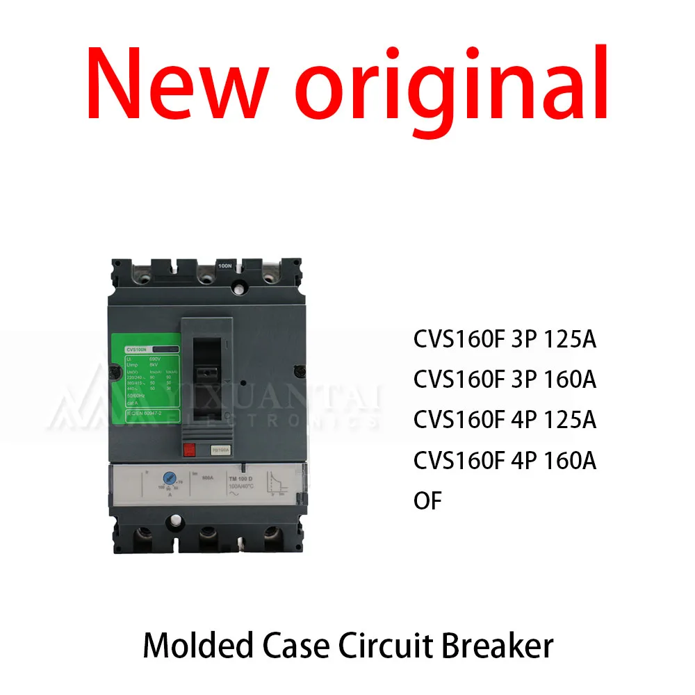 1Pcs/Lot  New original CVS160F 3P 125A CVS160F 3P 160A CVS160F 4P 125A CVS160F 4P 160A OF Molded Case Circuit Breaker
