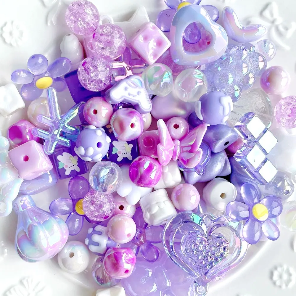 

20/50g Mixed Colorful Acrylic Beadeds Charm Loose Beads For DIY Handmade Bracelets Necklaces Jewelry Making Crafts Accessories