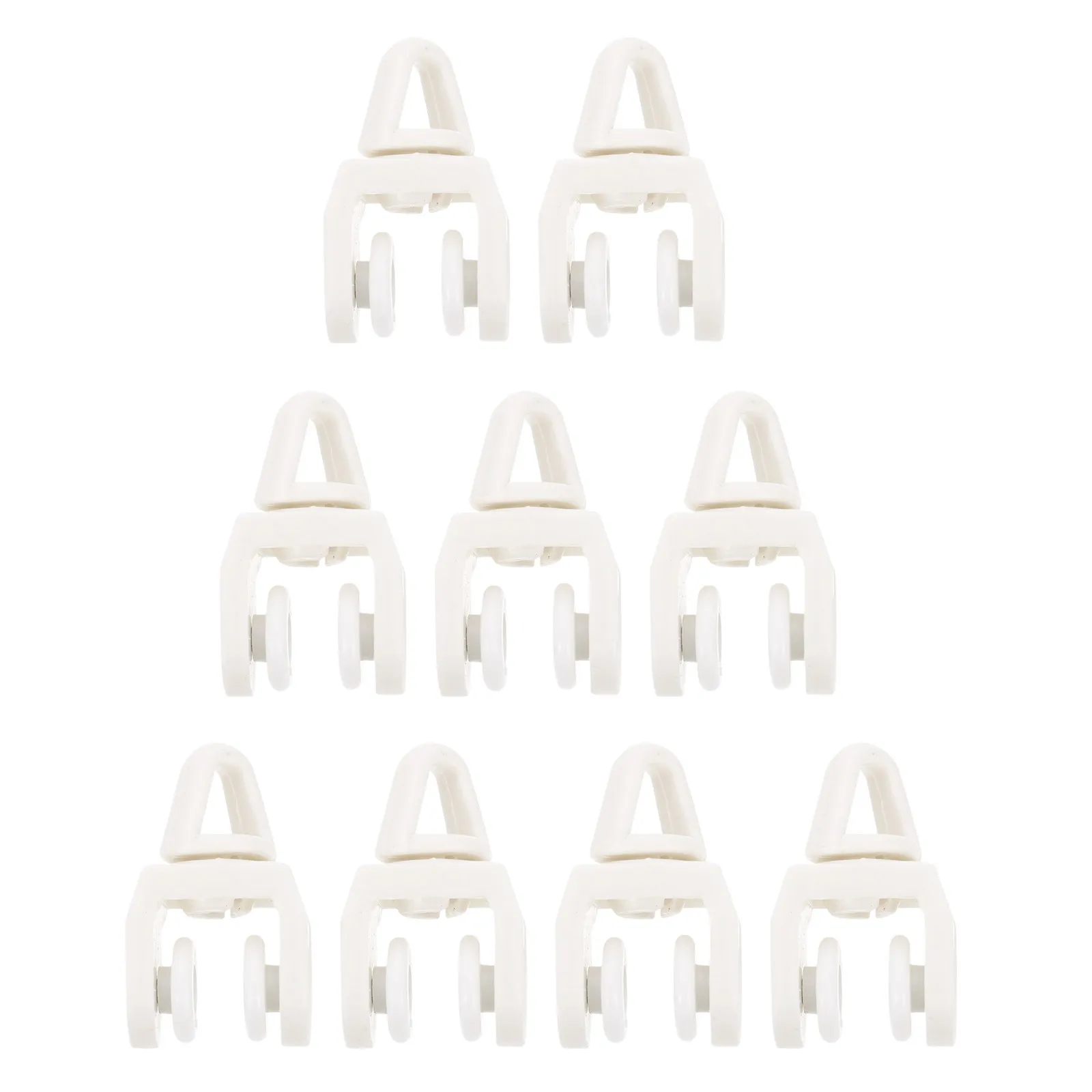50Pcs Curtain Track Pulley Strong Abrasion Resistant Silent Curtain Runner Plastic Stainless Steel Glider for Drapery Shower