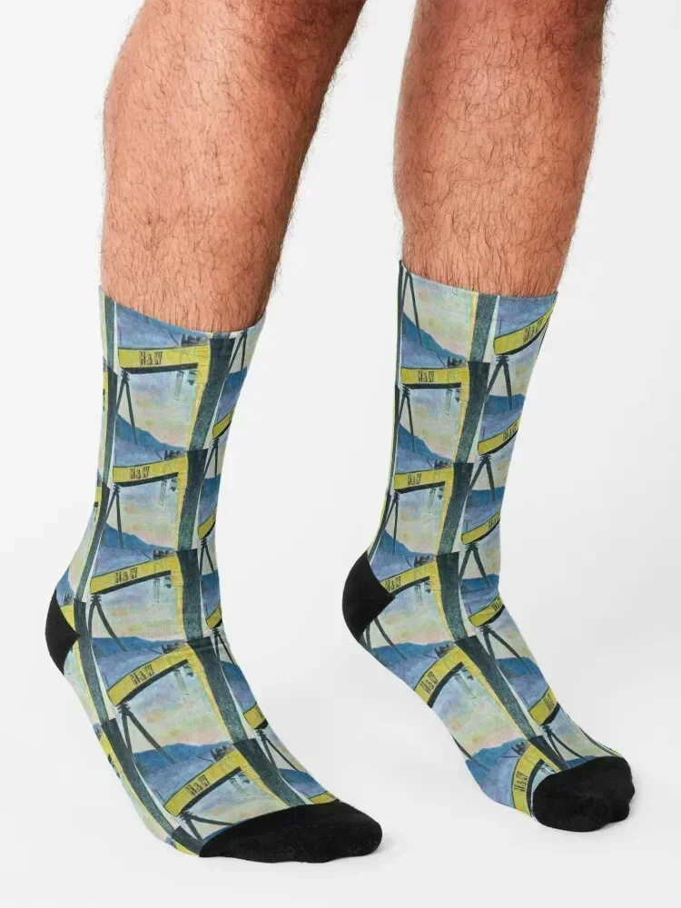 Samson and Goliath, Belfast, cranes Socks summer halloween luxe custom Socks Men's Women's