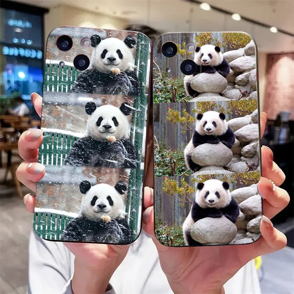 Fubao Panda Phone Case For Iphone 15 11 13 14 Pro Max 7 8 Plus X Xr Xs Max Se2020 12mini Cover Case