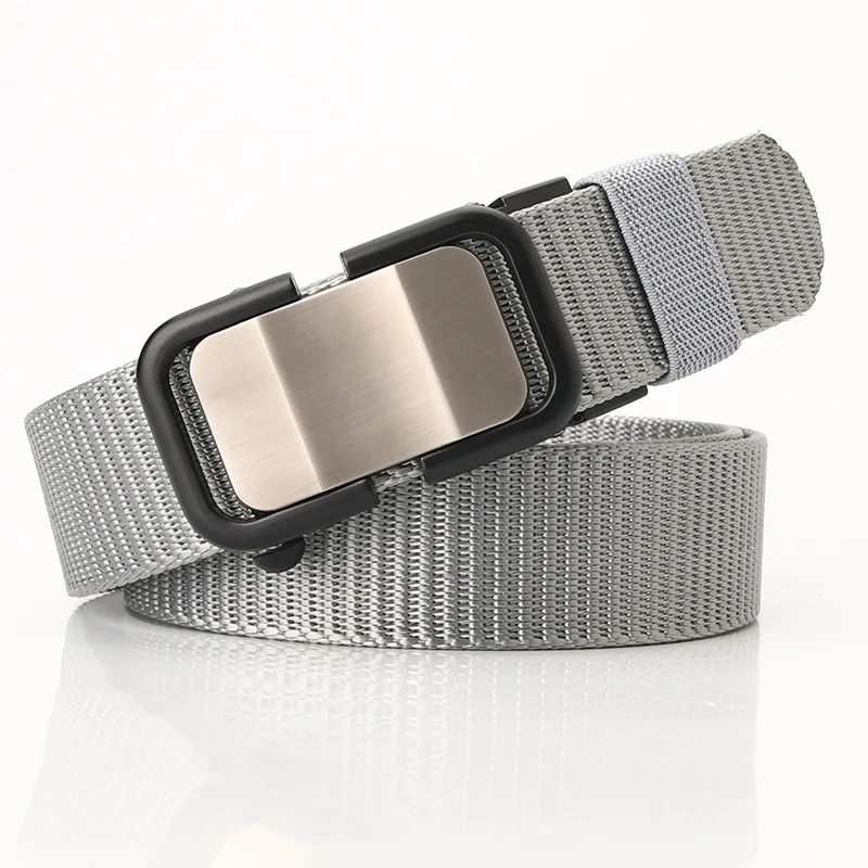 Neue Nylon Automatische Schnalle Gürtel männer Casual Leinwand Gürtel Atmungsaktive Vielseitig Jeans Gürtel Designer Hohe Qualität Leinwand Taille Band – Detail 6
