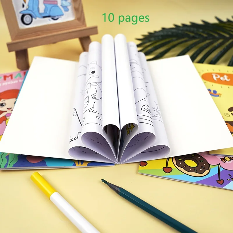 Malbuch für Kinder, Aufkleberbücher, lustige Malbücher, 3–6 Jahre, frühe Bildung, Vorschulaktivitäten, DIY-Malbücher mit Themen