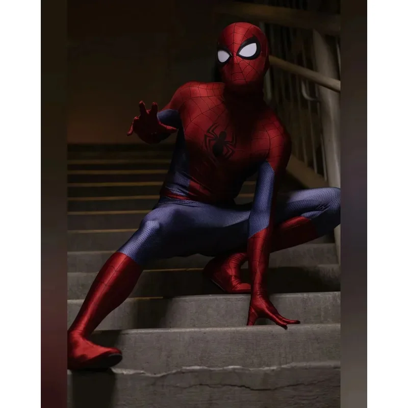 Halloween Men Spidercosplay Costume da supereroe Zentai Suit Adulti Ragazzi Tuta intera da uomo
