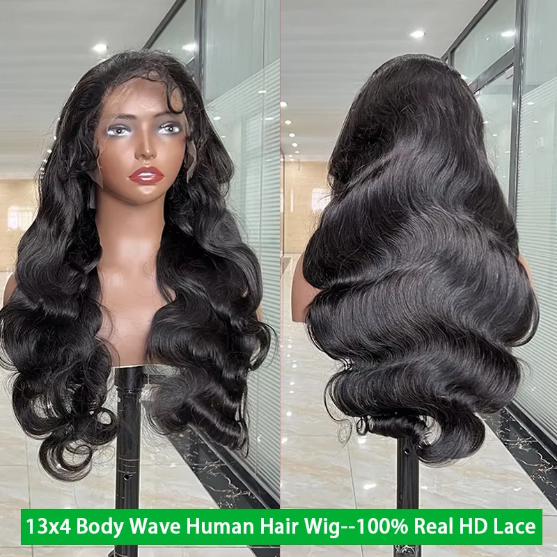

Парик из натуральных волос 5x5 HD Lace Closure, волнистый, 13x4, с невидимой HD-сеткой, предварительно выщипанный, необработанный, натуральный цвет