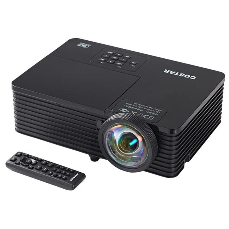 FLYIN 2023 Short Throw 3D DLP Video Projector Portable 3500 Lumens For Home Office School With Built-In Speaker Outdoor Use
