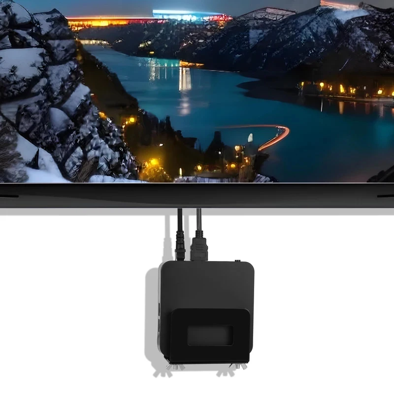 Adjustable Wall Mount Bracket – Compatible with Apple TV 3/4/4K, Router, Modem, TV Box – Sturdy Space-Saving Design, 1 Pack