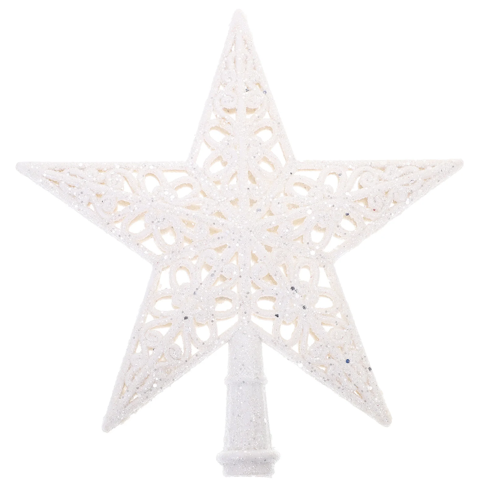 

Christmas Tree Star Silver Sparkling Ornament Christmas Tree Topper Decorations Xmas Party Layout Props