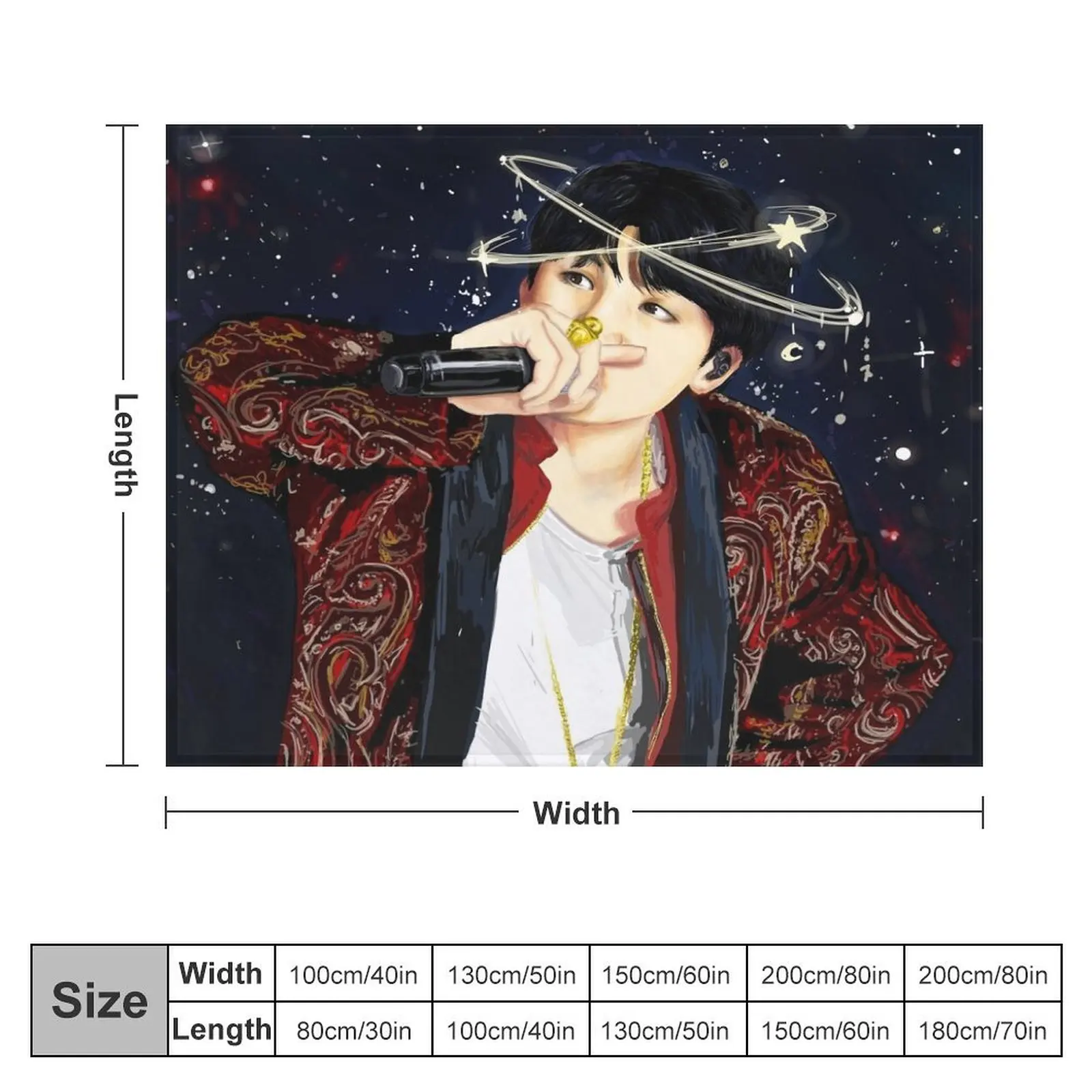 Min Yoongi- Stars Throw Blanket Luxury Polar valentine gift ideas christmas gifts Blankets