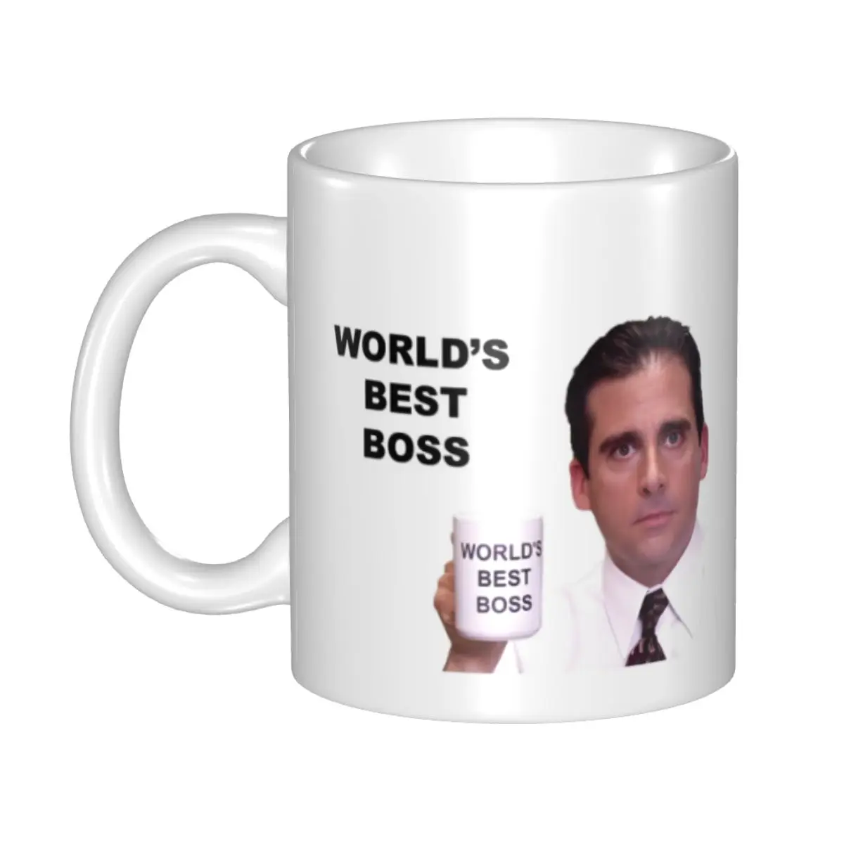 Michael Scott Worlds Best Boss Ceramics Coffee Mugs Tea Cup Milk Cups Gifts Drinkware Coffeeware