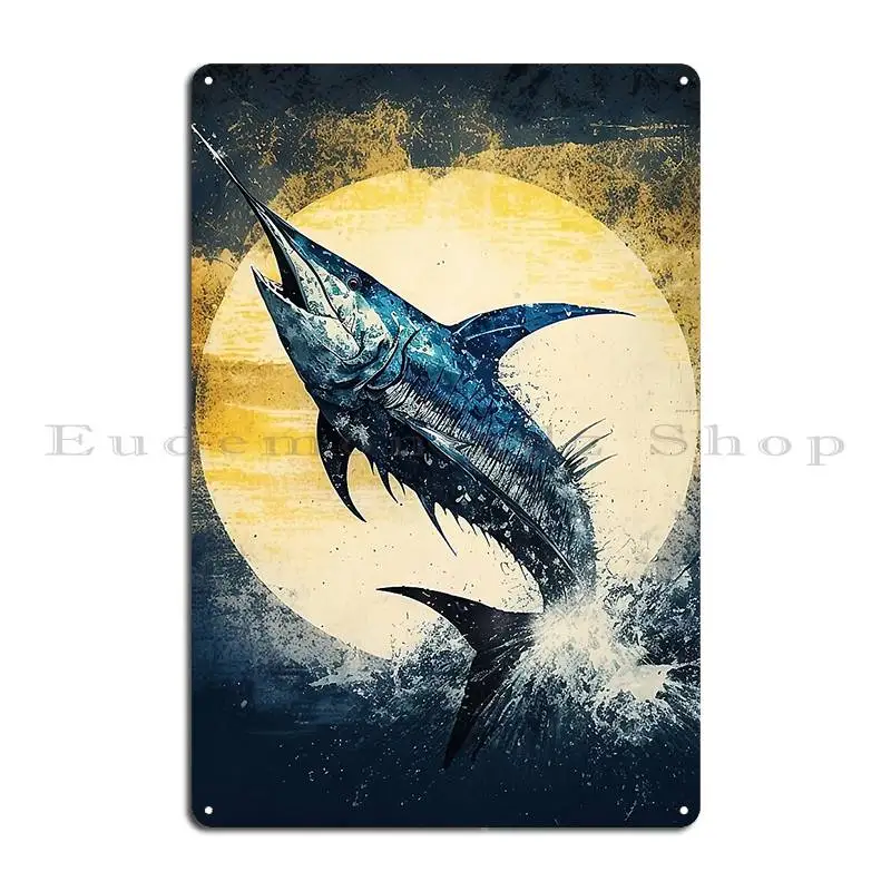 Japanese Swordfish Metal Sign Cinema Retro Wall Decor Create Poster Tin Sign Poster