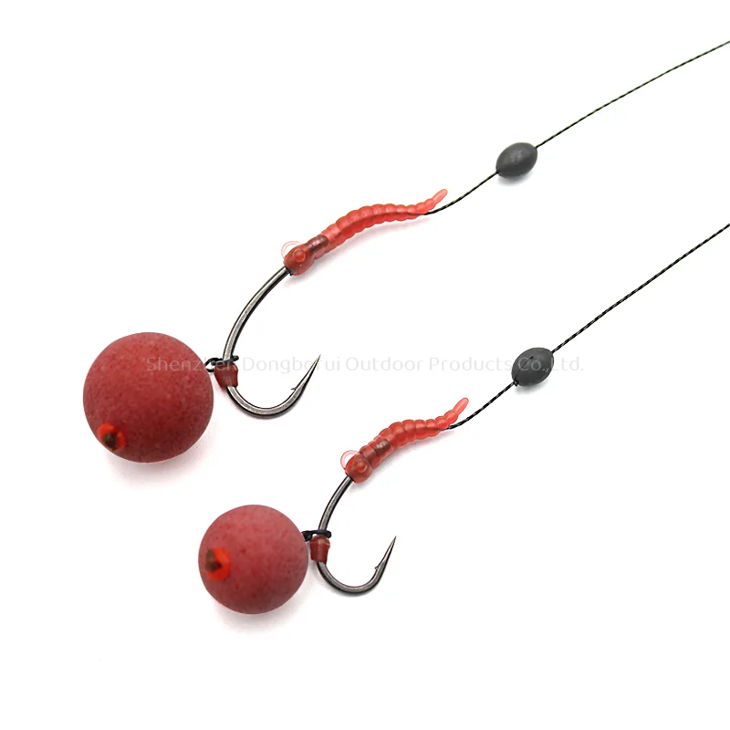 20 Stück Karpfenangel-Zubehör: Rote Wurmmarkierer, Haken-Kickers, D-Rig-Kicker, Aligner-Hülsen für Karpfen-Rig-Ausrüstung – Detail 6