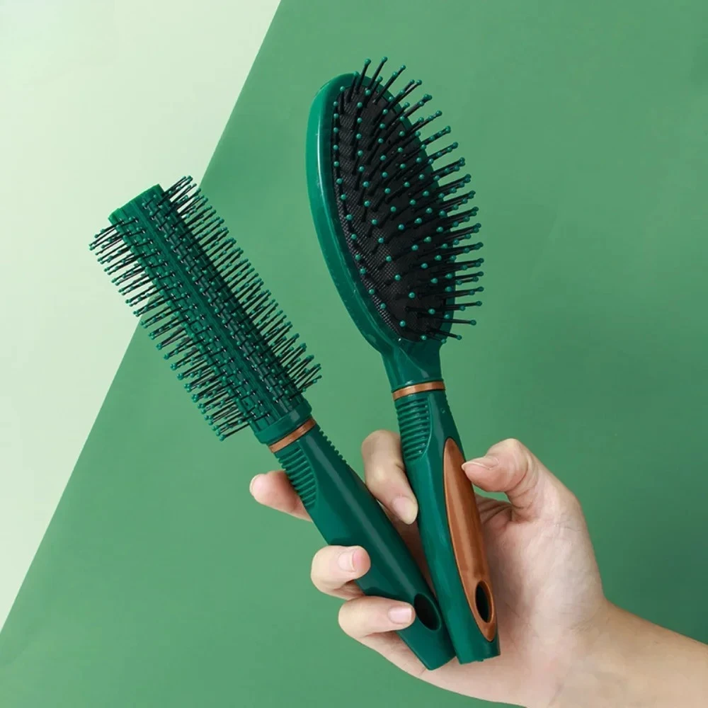 

1PC Cushion Hairdressing Comb Hair Brush Dark Green Women Massage Bamboo Combs Anti-static High Quality Detangling Reduce Hair