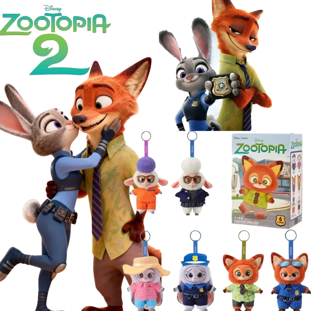 

Новинка 2026: Модные игрушки-сюрпризы Disney Zootopia — виниловые плюшевые кулоны с персонажами мультфильма (Джуди, Ник), рождественский подарок