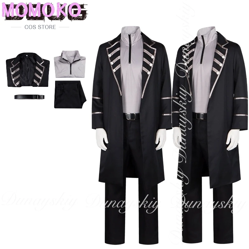 

LAZARUS Anime Doug Cosplay With The Unique Brown And Black UniformsBlack People The Brains In The Team Cosplay Costume Full Set