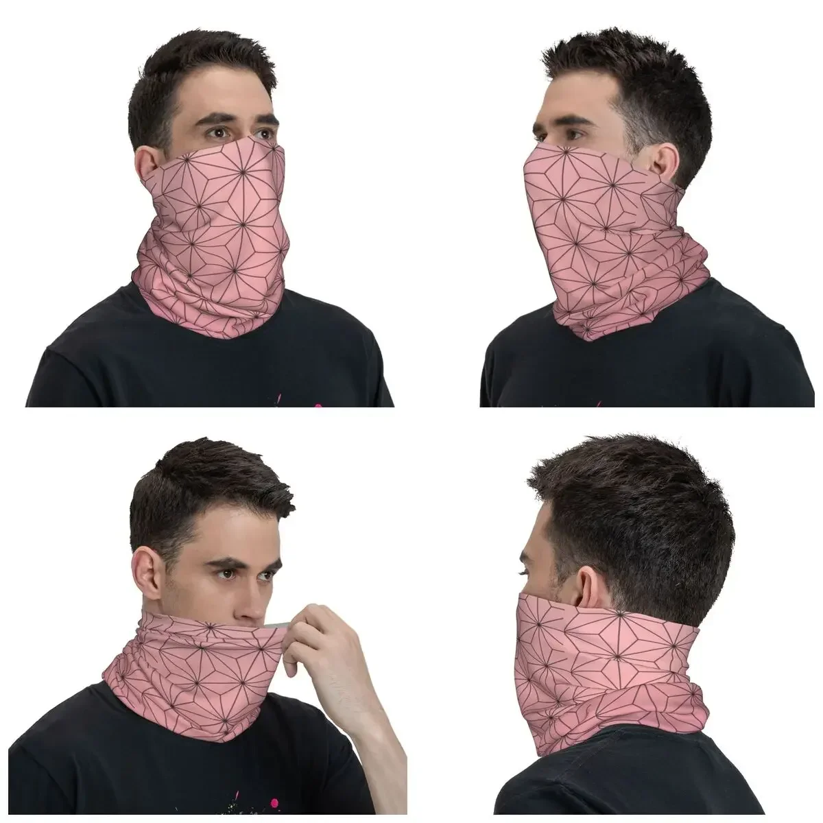 Nezuko's Demon Slayer Anime Bandana Neck Gaiter Printed Balaclavas Wrap Scarf Multi-use Headwear Running for Men Adult Winter