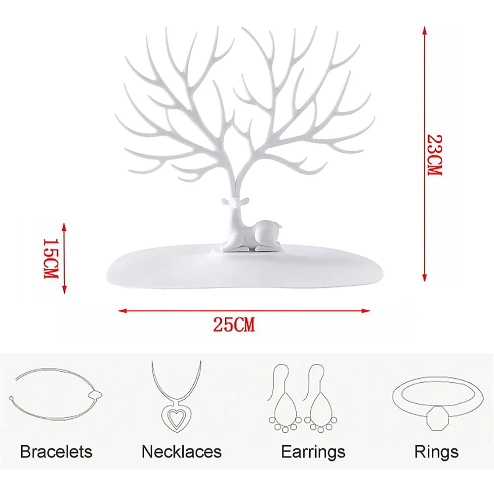 Antler Tree Hanging Necklace Organizer Plastic Jewelery Display Stand Holder Earring Necklace Organizer for Jewelery Display