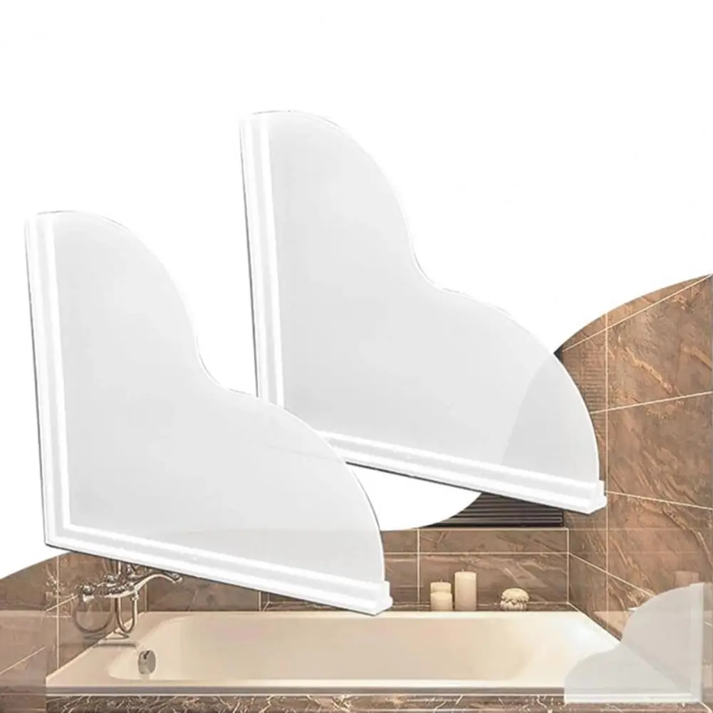 

1/2Pcs 24cm Shower Splash Guard Non-slip Silicone Base Bathroom Sink Bath Tub Corner Acrylic Water Guard Rack Shower Accessories