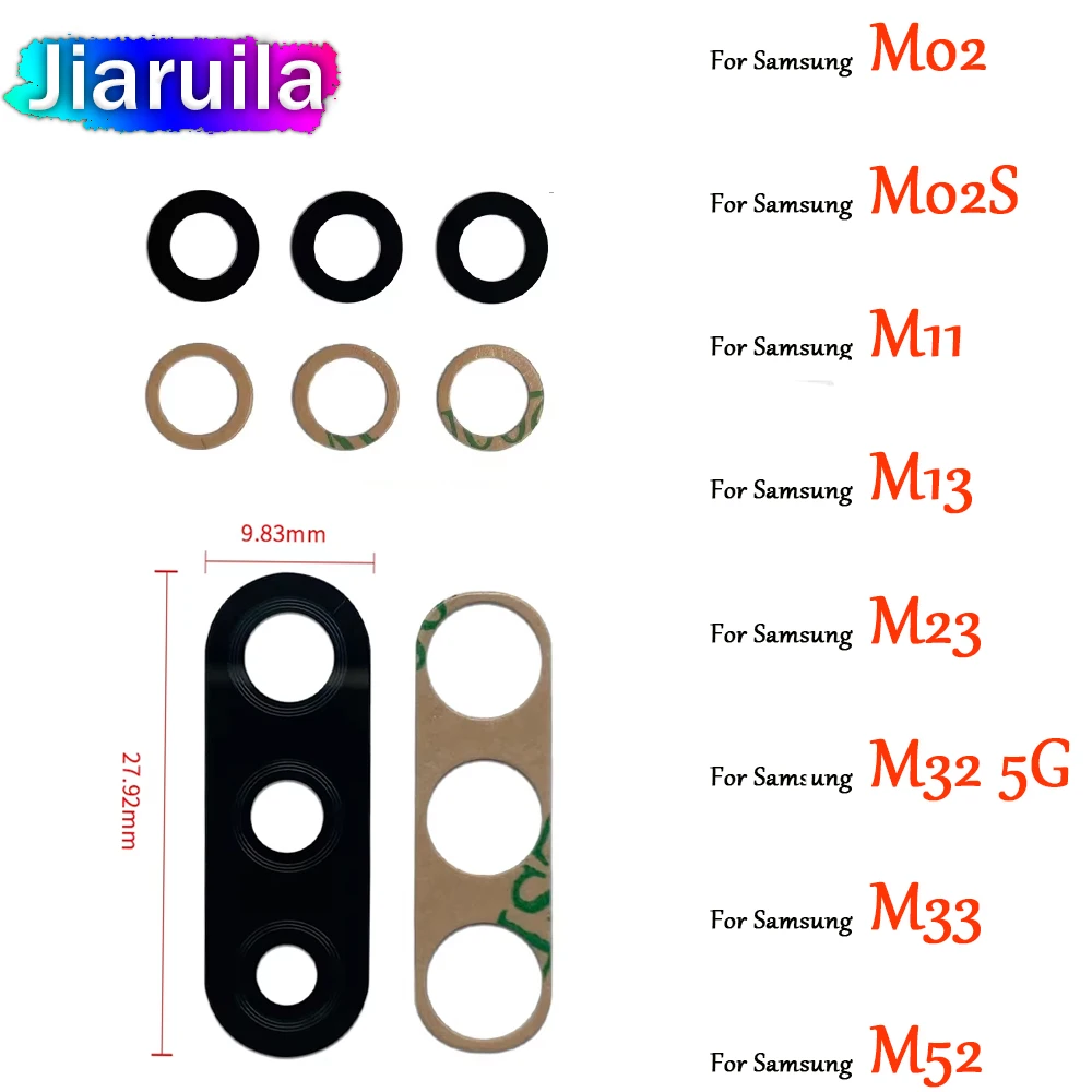 

Camera Glass Lens Back Rear Camera Glass Lens with Glue Replacement Parts For Samsung M02 M02S M11 M13 M23 M33 M42 M52 M32 5G