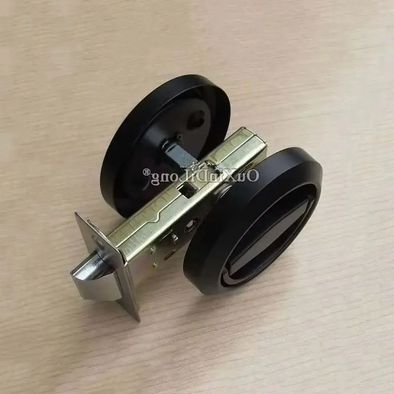 Brand New 1Piece Stainless Steel Invisible Door Locks Recessed Black Cup Handle Lock Fire Proof Disk Pull Ring Door Locks
