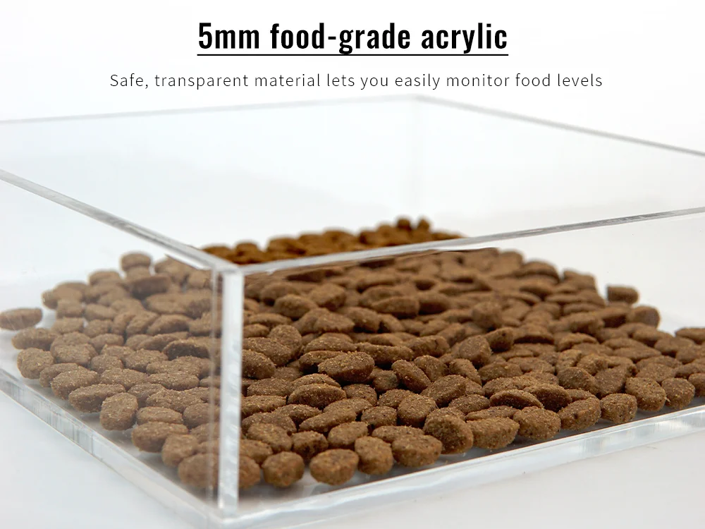 Dual-Sensing Cat Feeder With Infrared And RFID Technology, Foldable Lid, And Sealed Design For Freshness