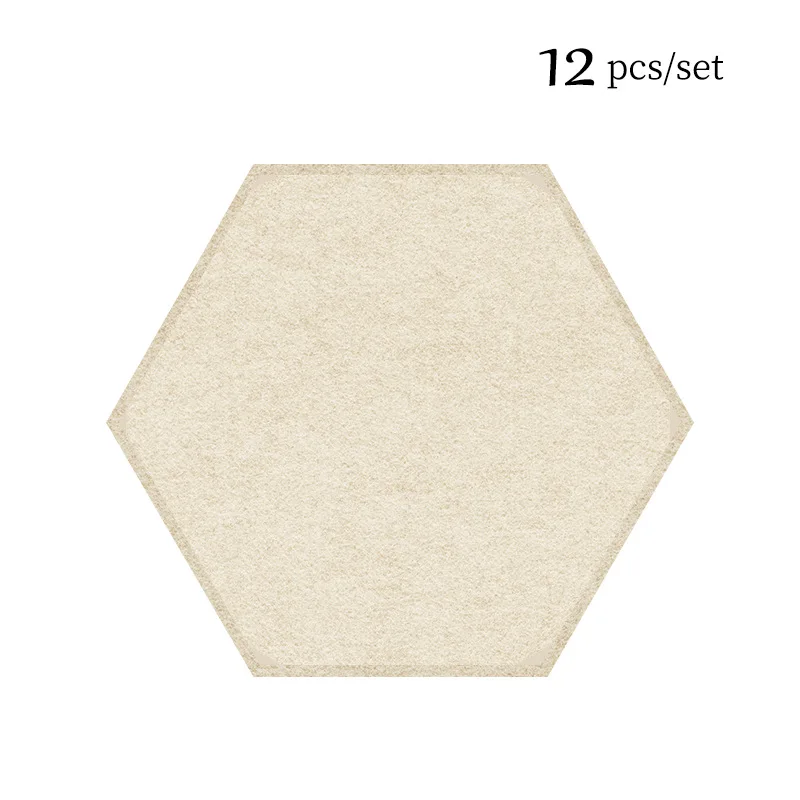 

Thickened 9MM Felt Hexagonal Sound-absorbing Board Hexagonal Felt Board Sound Insulation Board Self-adhesive Photo Wall Stickers