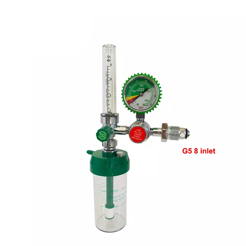 CGA540 Medical Oxygen Gas Pressure Regulator Diaphragm 5/8"BSP with humidifier bottle 4000psi