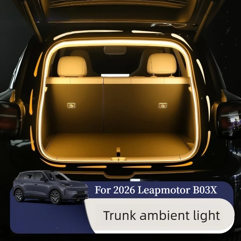 For 2026 Leapmotor B03X Trunk LED Light Strip Tailgate Ambient Lighting Interior Modification Accessories