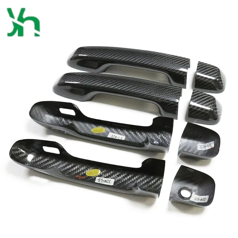 Дверные ручки из сухого углеродного волокна для Toyota Land Cruiser Prado GX-R AT, внешняя насадка, 4 шт.