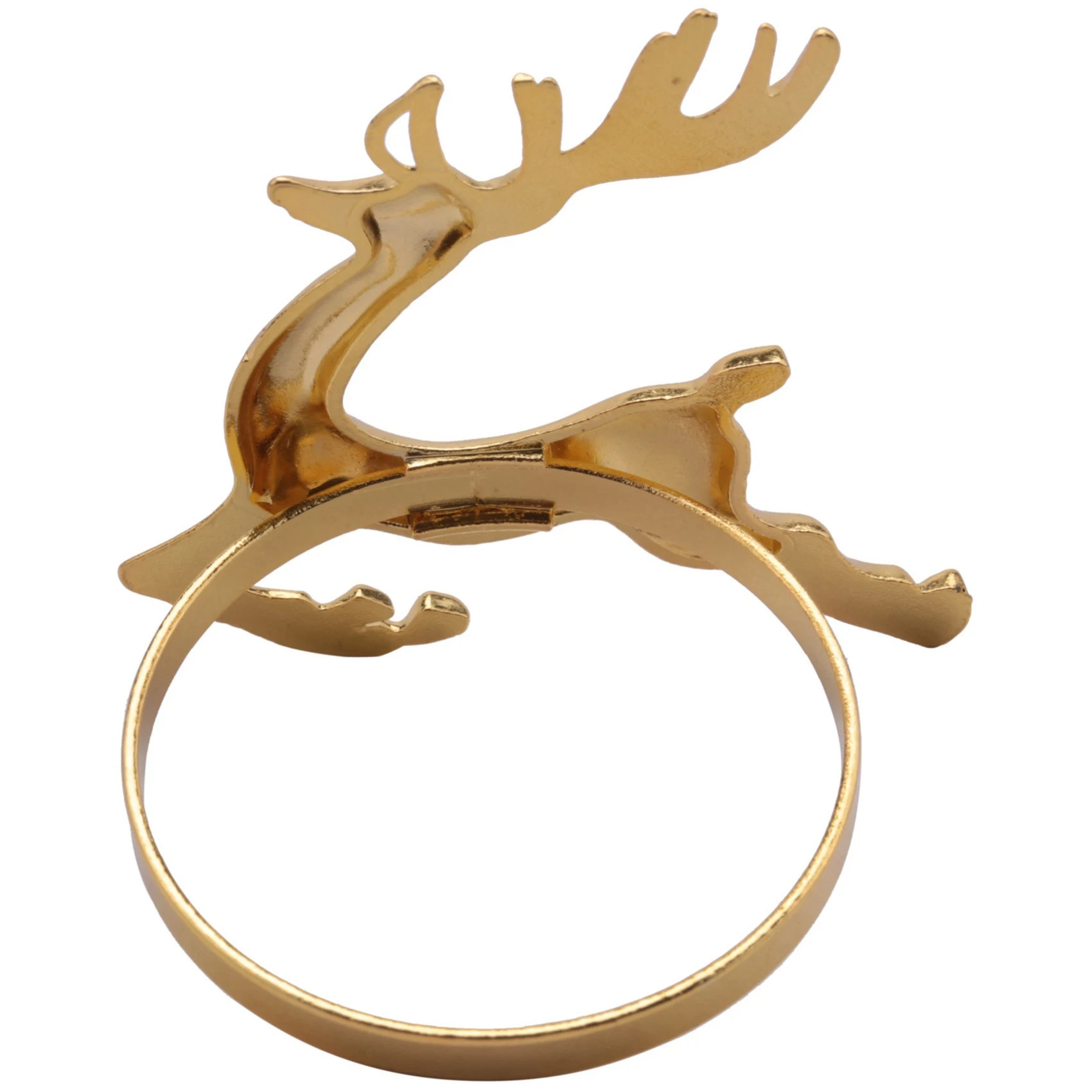 

Hot Sale-24Pcs Christmas Elk Deer Napkin Rings Gold Alloy Napkin Buckle Napkin Ring Holder Hotel Restaurant Wedding Party Dinner